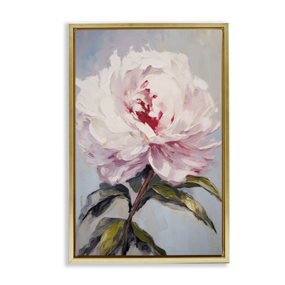Toile flottante encadrée rose pâle par Petals Prints Design