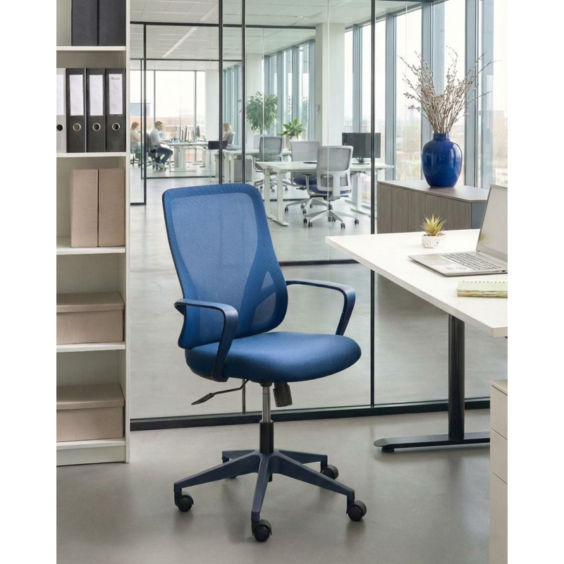 Mesh Office Chair, Blue, Blue