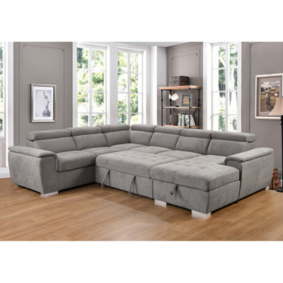 Canapé modulaire en U avec siège réglable de 125 po et 7 sièges Modern