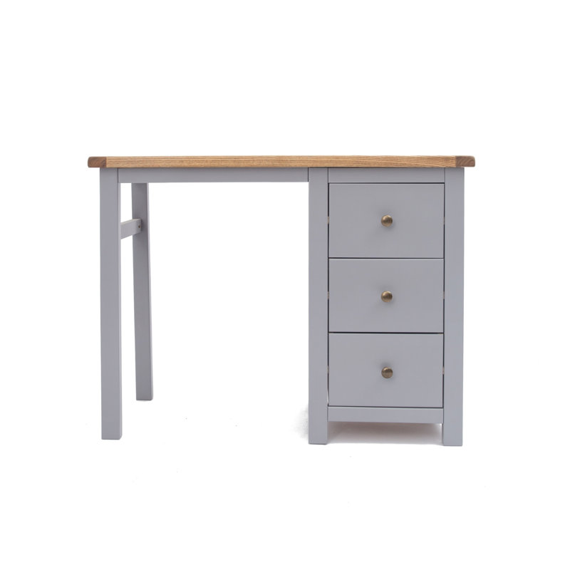 Mikell Writing Desk, Natural/Grey/Gold
