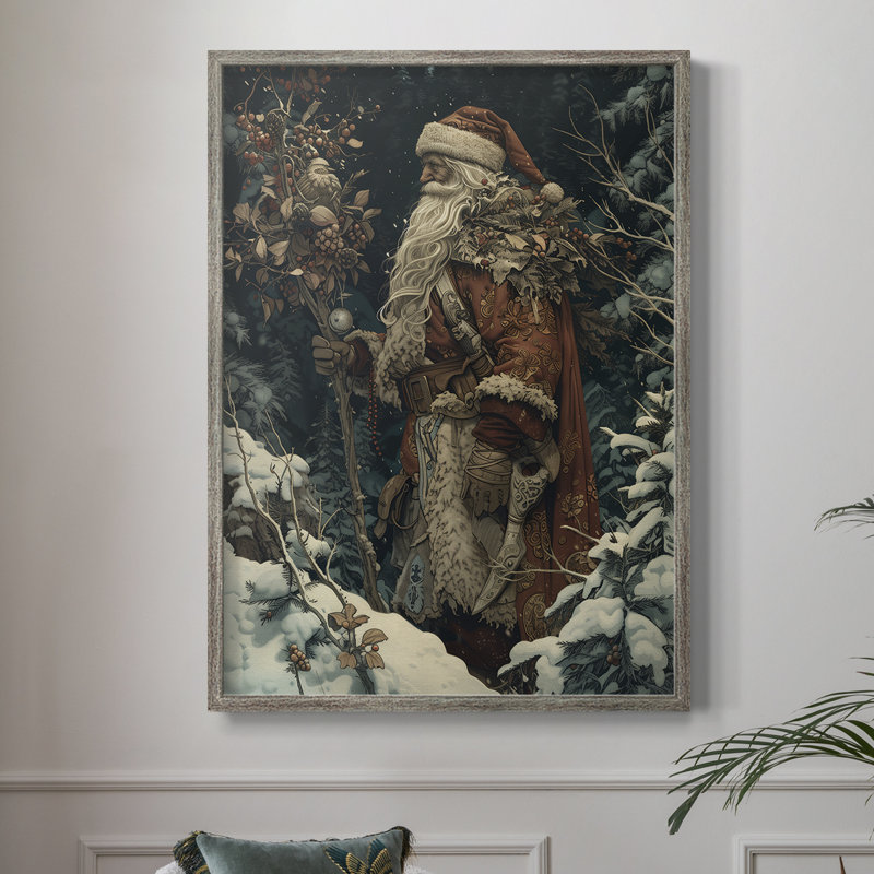 «Christmas Holiday» DCXIX, reproduction d'art encadrée - bois massif, H 11 po x l 9 po