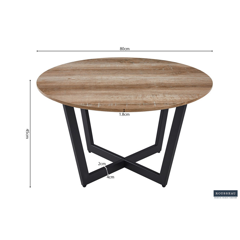 Wipert Cross Legs Coffee Table