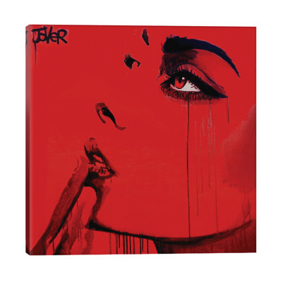 Never Know (Red) by Loui Jover - Wrapped Canvas Print