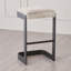 Upholstered Stool with Metal Frame