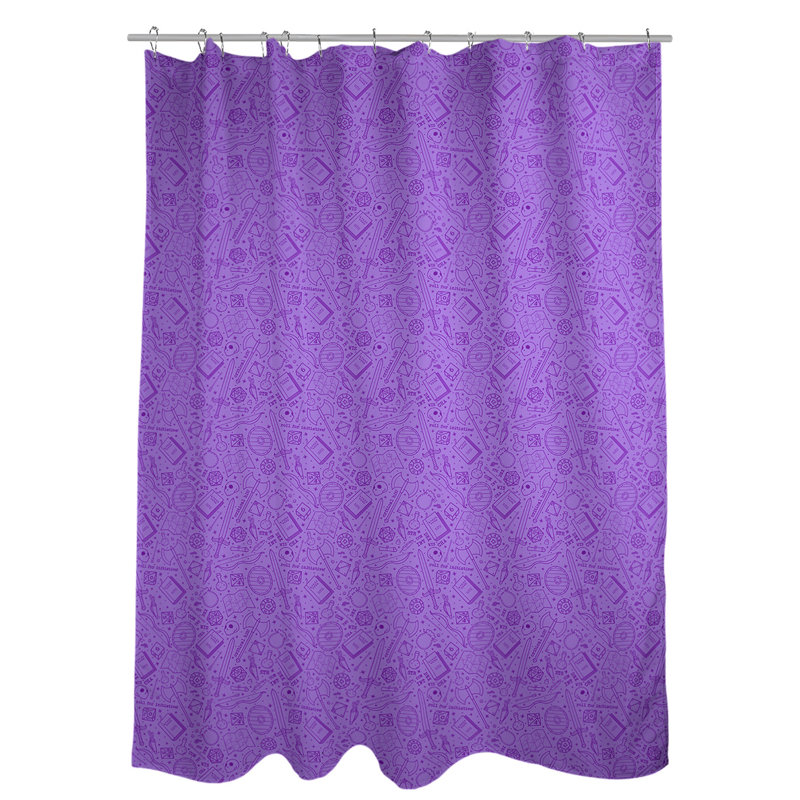 Rideau de douche simple classique RPG, Mauve clair / blanc