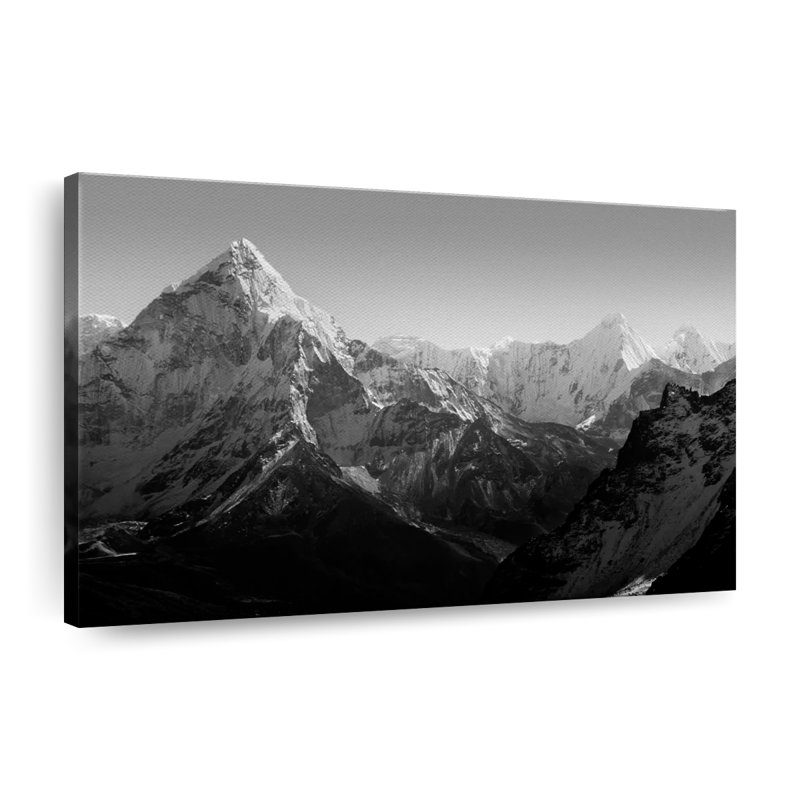 Impression sur toile noir et blanc, H 8 po x l 12 po x P 1 po
