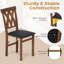 Chaises de cuisine pliantes avec structure rembourrée en bois d'hévéa et cuir PVC-1060256117-1060256119-1060256118