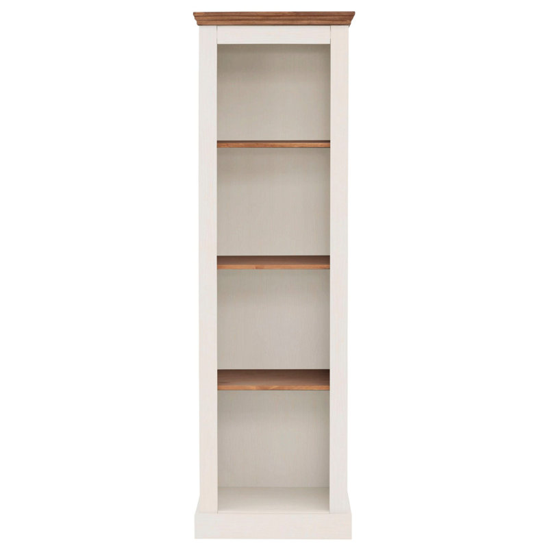 Addy 180cm H x 55cm W Standard Bookcase, White