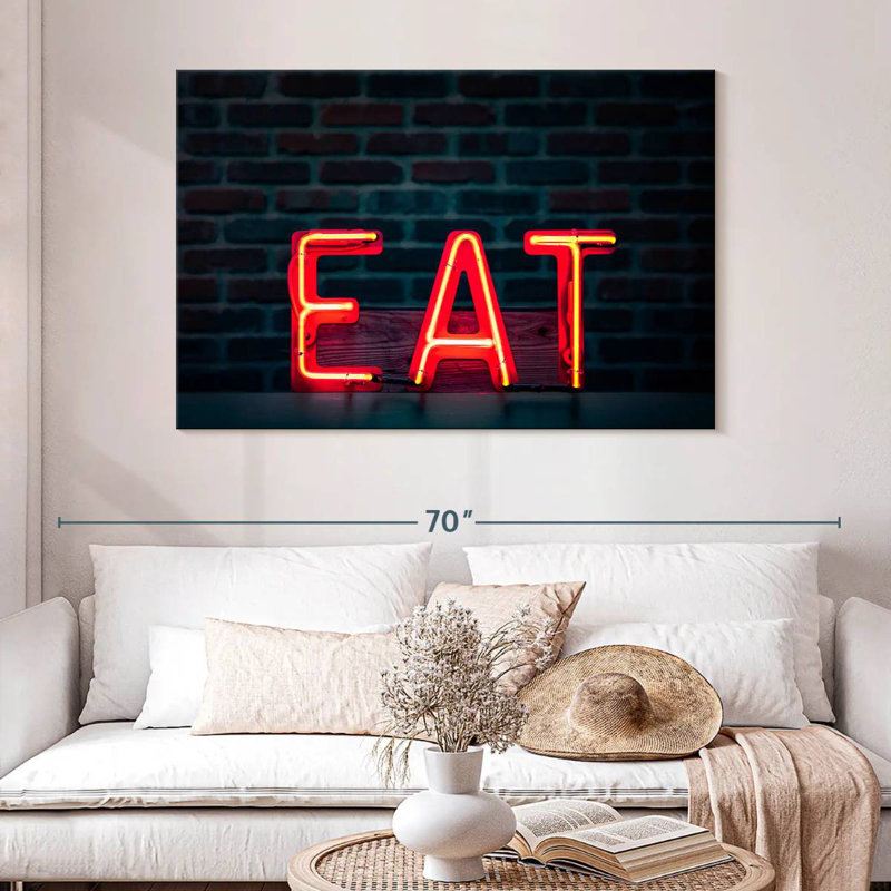 Khylige Eat Neon Wall Sign, 32" H x 48" W