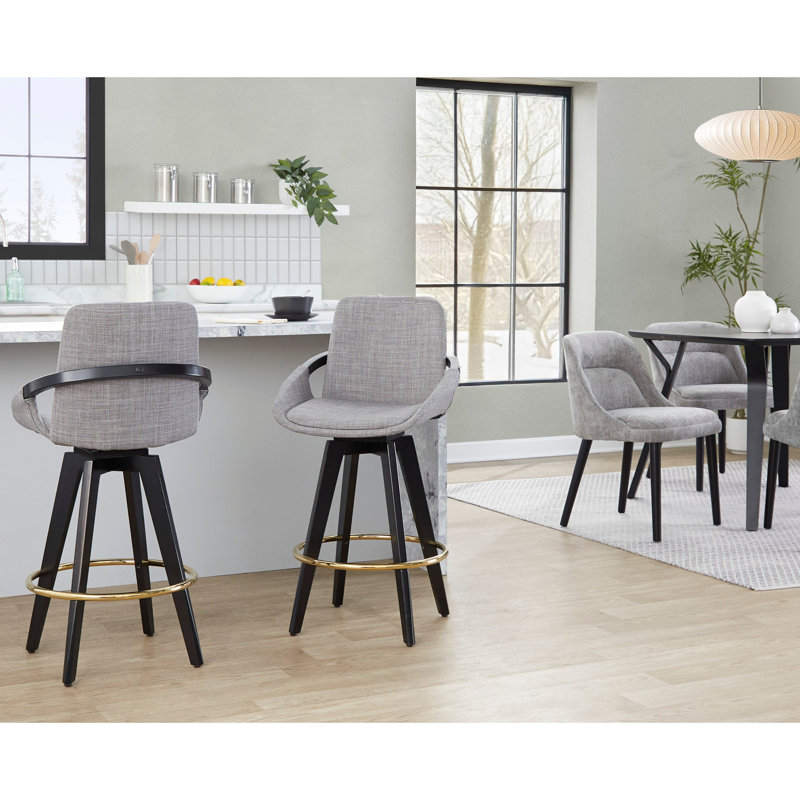 Tabouret de comptoir à hauteur fixe avec pivot