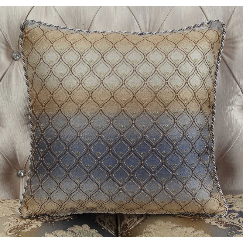 Elegant Antique White Floral Tufted Sofa with Nailhead Trim