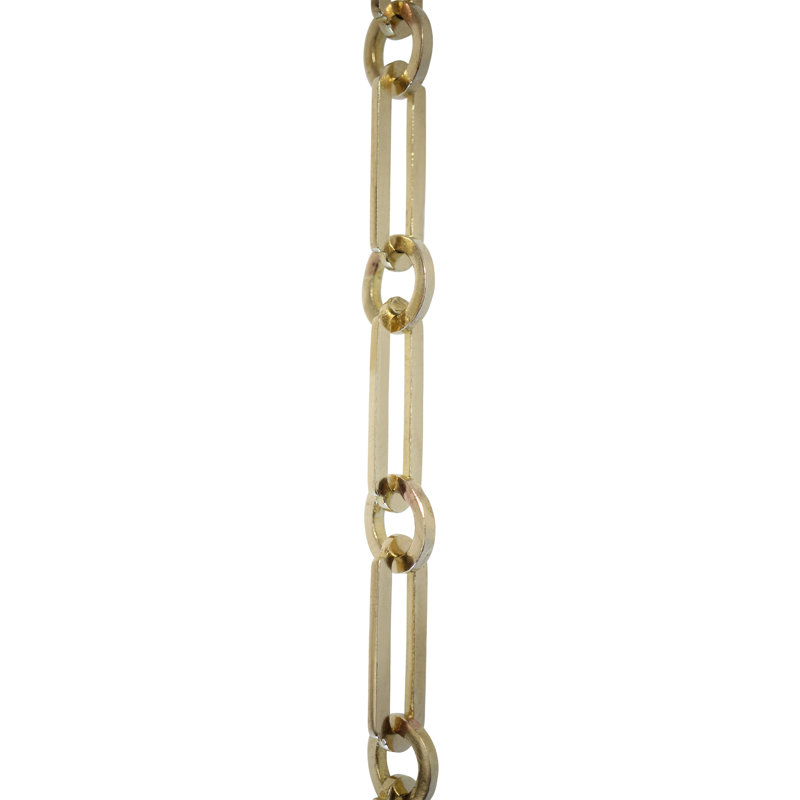 Rectangle Linked Chain, Polished Brass