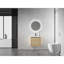 Meuble-lavabo mural moderne avec lavabo en céramique, chêne blanc américain