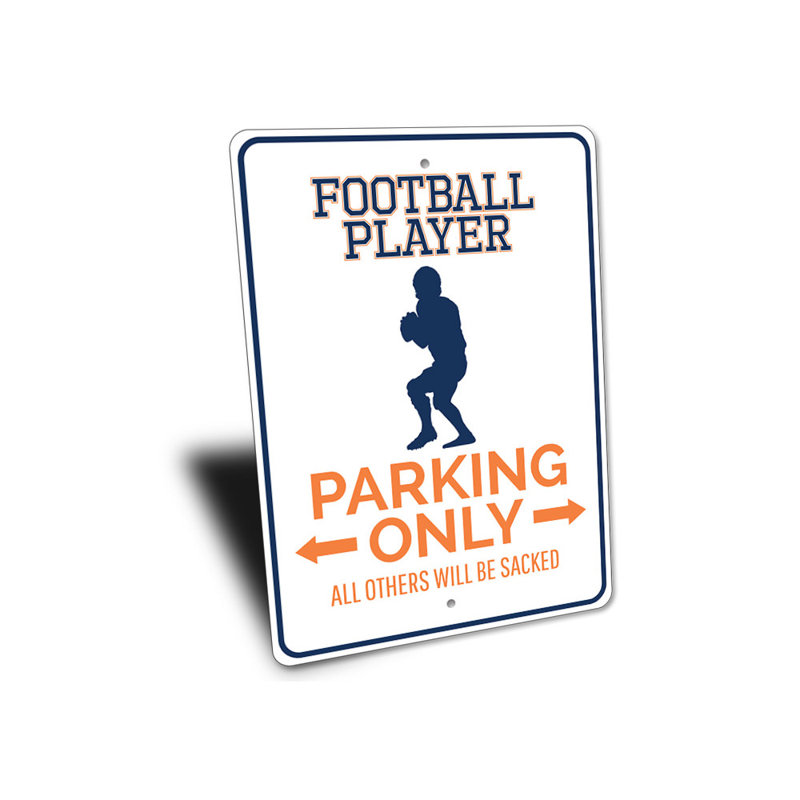 Enseigne de football en aluminium, H 10 po x l 14 po x P 0,04 po