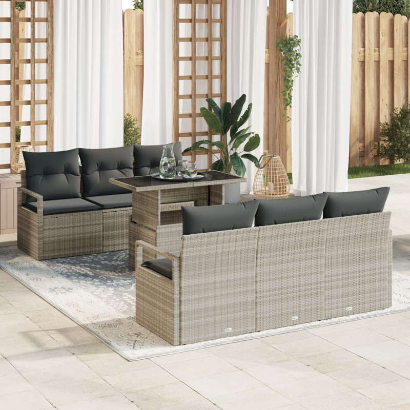 175cm Wide Patio Sofa with Cushions