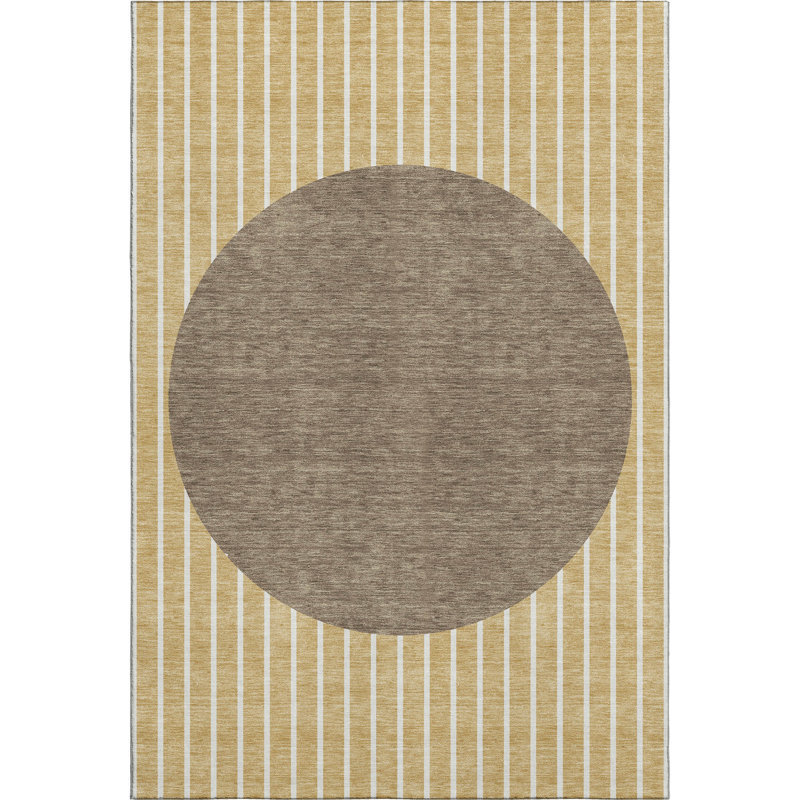 Tapis lavable à la machine de qualité supérieure à rayures AMF994, Rectangle 10 pi x 14 pi
