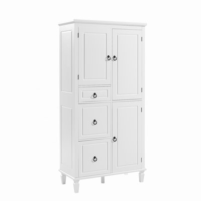 Retro Multi-Functional Storage Cabinet With Adjustable Shelves
