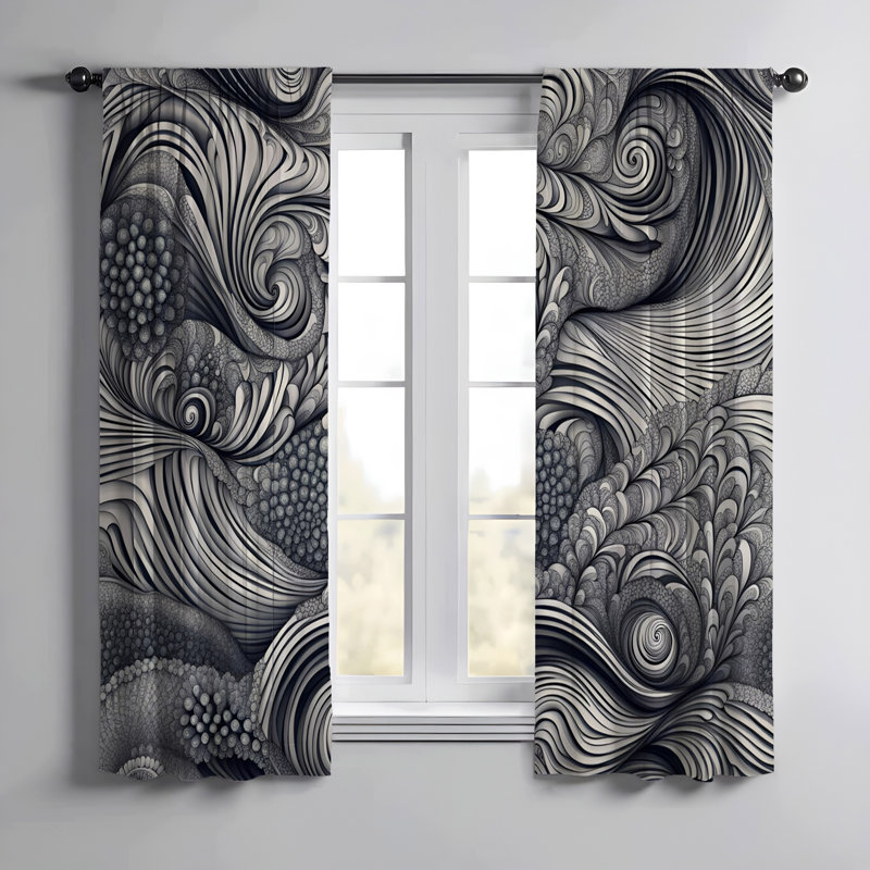 Paire de rideaux semi-transparents en polyester Graden, L 20 po x L 82 po