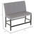 Gray Upholstered Bench With Back