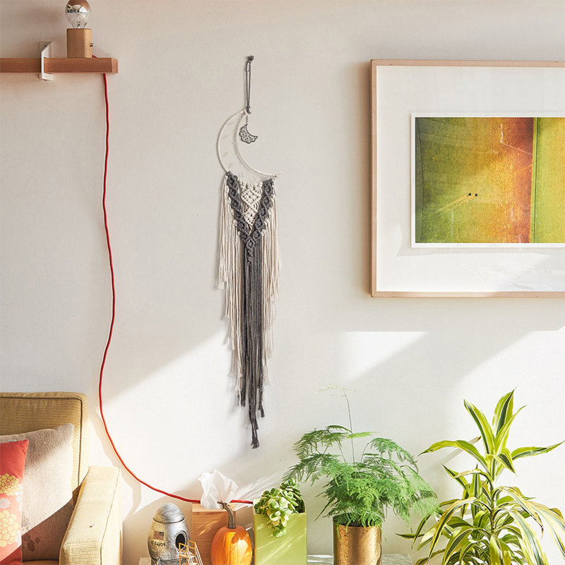 Suspension murale en coton Moon Dream Catcher