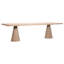 Zaya 108" Rectangular Reclaimed Pine Double Cone Shaped Trestle Base Dining Table