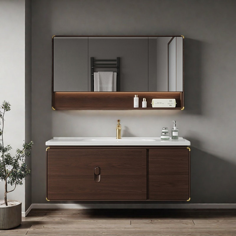 Armoire de salle de bain simple et haut de gamme rétro