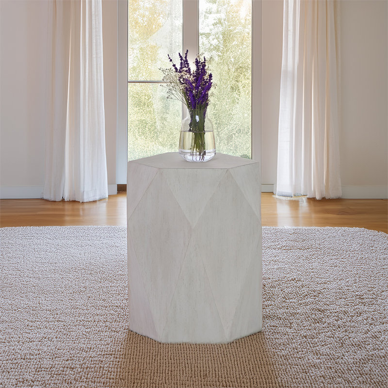 Table de bout Clorence, Blanc antique