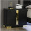 Mobilier de chambre à coucher contemporain noir et doré