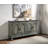 Rustic Gray Finish Console Cabinet