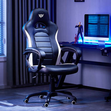 Costway Adjustable Reclining Ergonomic Faux Leather Swiveling PC & Racing  Game Chair & Reviews