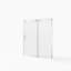 Porte de douche coulissante sans cadre l 56 à 60 po x H 72 po, verre trempé clair de 5/16 po (8 mm) de large épaisseur, couche facile à nettoyer, avec tampon-120984646