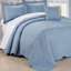 4 Piece Damask Oversized Embroidery Bedspread Set-21301791-21301800