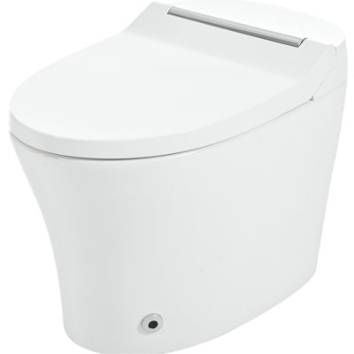 Toilette en céramique moderne avec siège à température réglable et matériau de chasse d'eau automatique