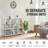 55-Inch Wide 10 Cube 3 Tier Industrial Open Shelf Bookcase with Metal Frame, White-128839331-114634454