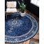 Tapis bleu marine Rizo Pat-441101239