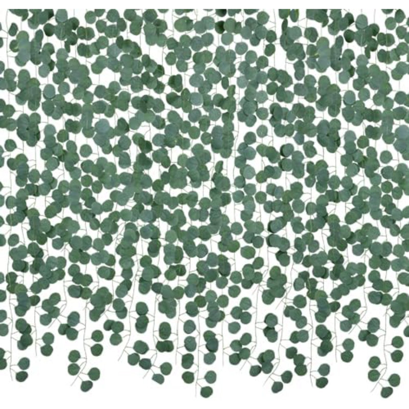 86 pieds 12 rangées de feuilles d'eucalyptus artificiel vigne suspendue guirlande d'eucalyptus pour la maison cuisine bureau mariage décoration murale