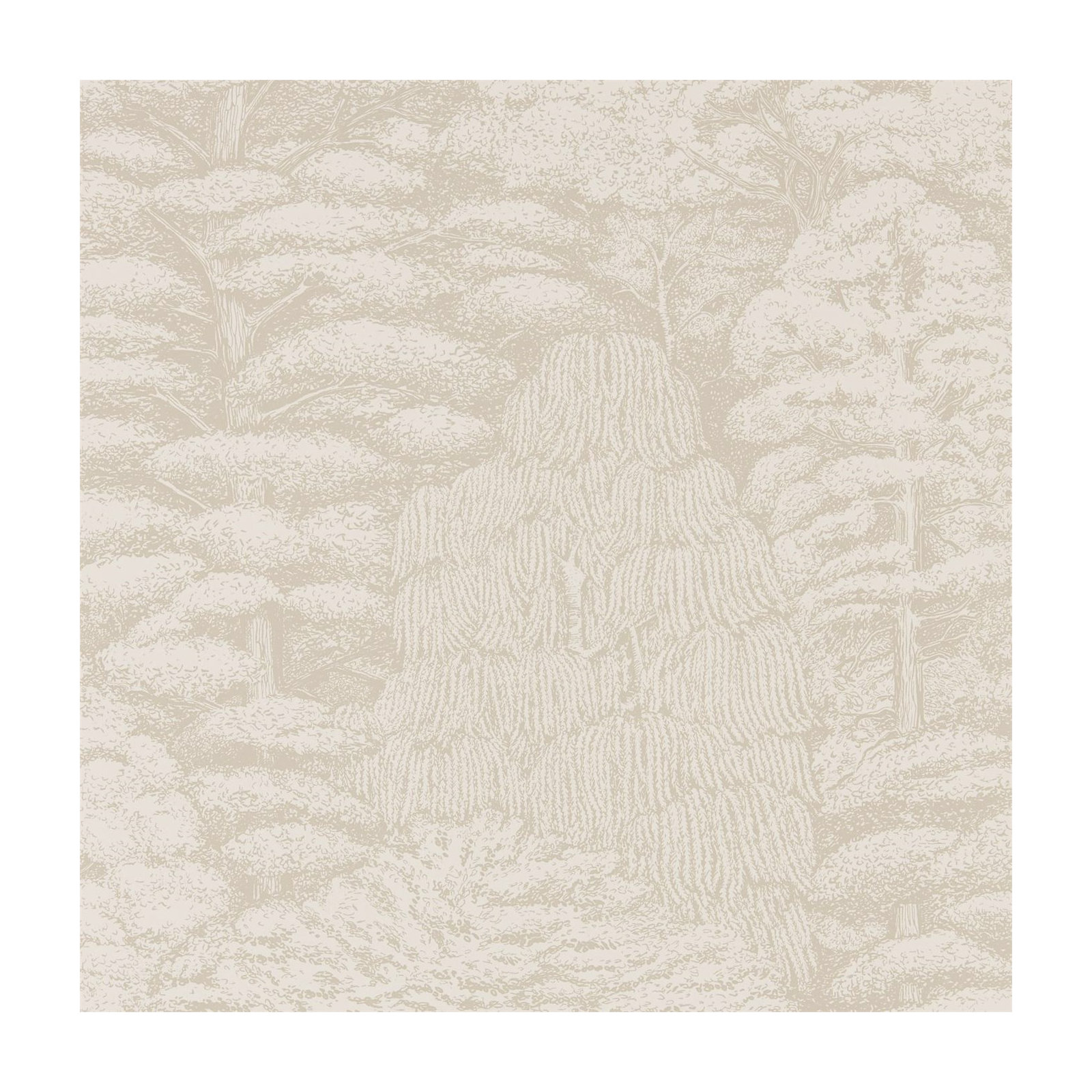 Woodland Toile Wallpaper, Ivory/Neutral