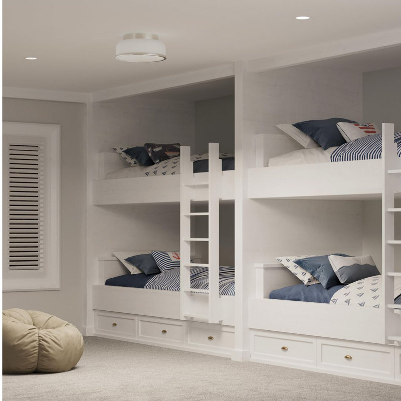 Asuna Glass Flush Mount, Brushed Nickel