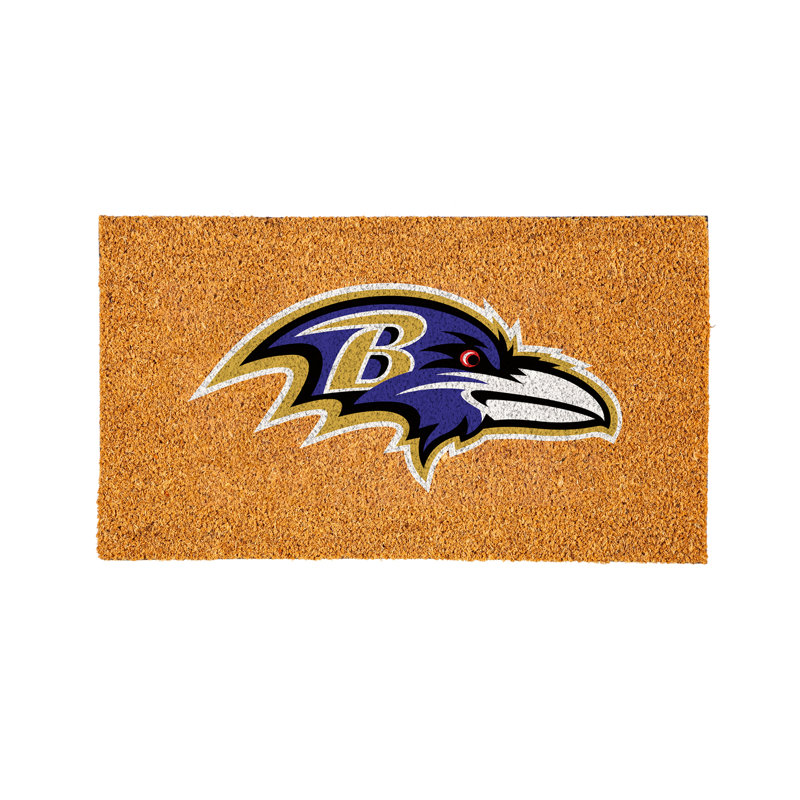 Jeremias NFL Coir Team Logo Outdoor Doormat, Baltimore Ravens
