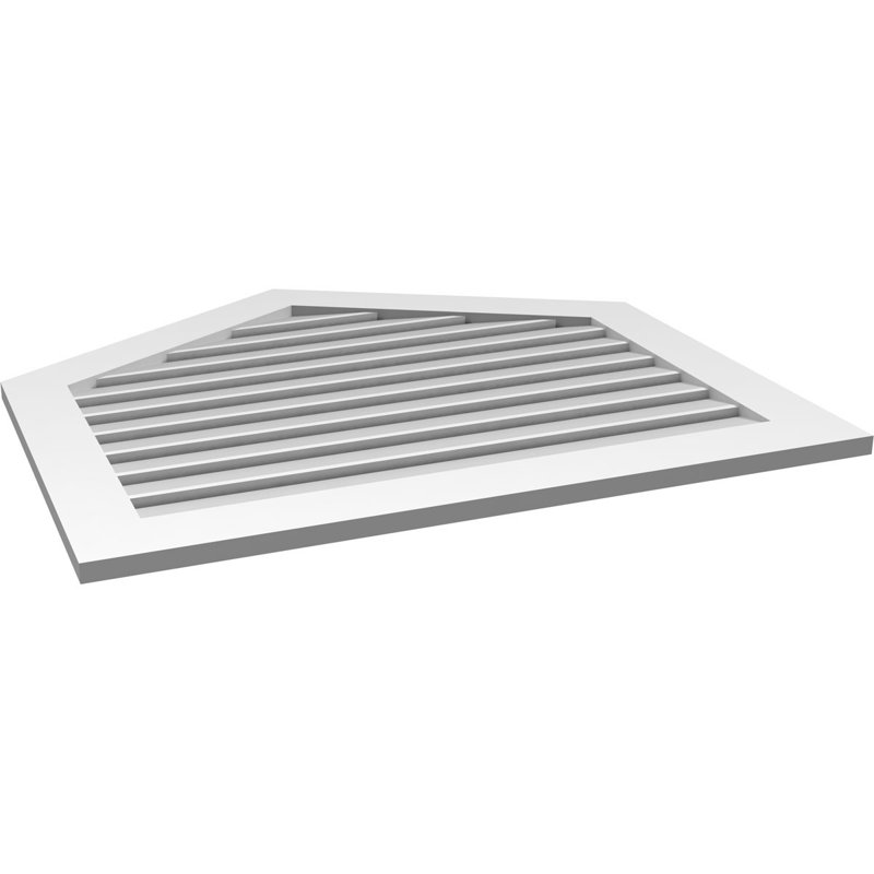 Ventilé à pignon en uréthane fonctionnel à hauteur de crête 7/12, brun clair apprêté, H 36 po x l 40 po x P 1 po