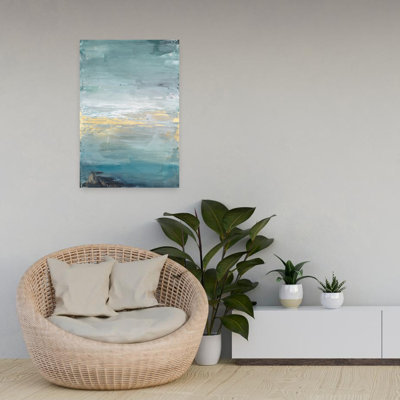 Contemporary Art Abstract Contemporary Elegant Coastal Ocean Art