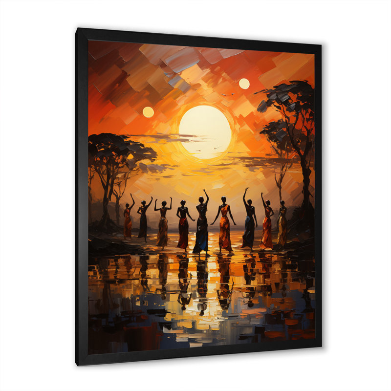 Kloman African Savannah Melody II, Cadre simple noir, H 32 po x l 16 po x P 1 po