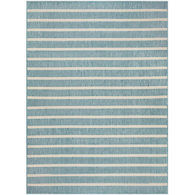  Positano 12' x 15' Aqua Ivory Modern Rug