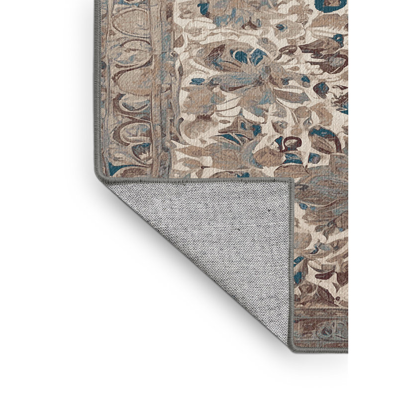 Tapis gris lavable à la machine GSIX03709, Rectangle de 5 pi x 8 pi