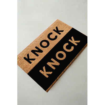 Premium Doormat, 15.7 x 23.6 inches | 100% Coir Fiber, 0.6 inches Thick | Durable PVC Non-Slip Underside | Stylish Brown Color | Perfect for Indoor & Outdoor Use, Enhances Entryway Aesthetics