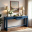 Console rétro avec tiroir, poignée ronde et pieds réglables-61329437