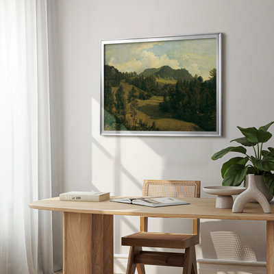 Wooded Landscape / Alpine Foothills-Friedrich Gauermann-Framed Gallery Wrapped Canvas-c. mid-19th Century
