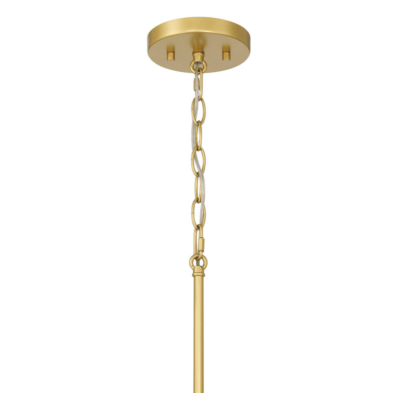 Lustre cylindrique moderne à 4 lumières avec feuille métallique, Doré