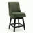 Swivel Counter Height Barstools Green Seat In Espresso Finish, Set of 2-1528874368-1528874428