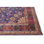 Tapis oriental rétro vintage mauve-bleu marine 10 x 13